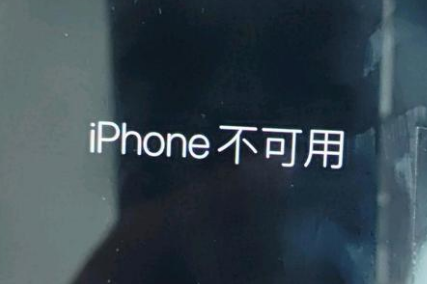 新华苹果服务网点分享锁屏界面显示“iPhone 不可用”如何解决 